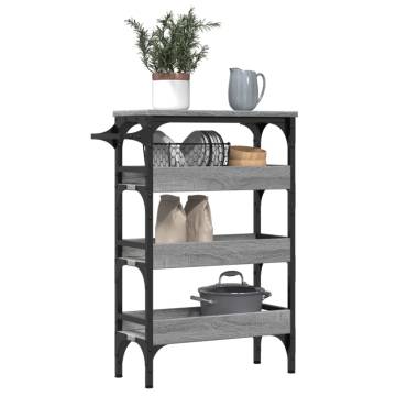 Kitchen Trolley Grey Sonoma - Stylish & Functional Storage