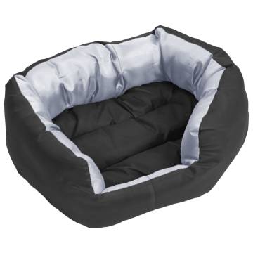 Reversible & Washable Dog Cushion - Grey & Black 65x50 cm