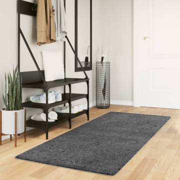 Rug OVIEDO Short Pile Anthracite 80x200 cm | Soft & Durable