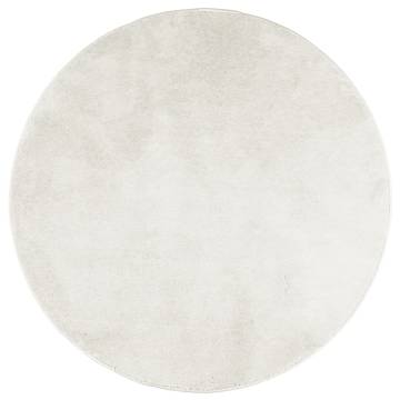 OVIEDO Short Pile Cream Rug Ø 80 cm - Soft & Durable