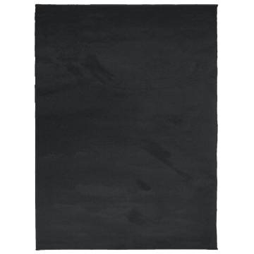 OVIEDO Short Pile Black Rug 240x340 cm - Cozy & Durable