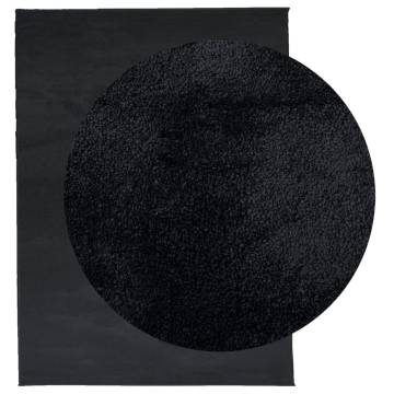 OVIEDO Short Pile Black Rug 240x340 cm - Cozy & Durable