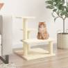 Cat Tree with Sisal Scratching Posts - Cream 61 cm