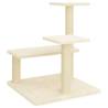 Cat Tree with Sisal Scratching Posts - Cream 61 cm