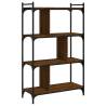 Bookcase 4-Tier Brown Oak - Stylish & Durable Storage Solution