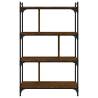 Bookcase 4-Tier Brown Oak - Stylish & Durable Storage Solution