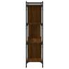 Bookcase 4-Tier Brown Oak - Stylish & Durable Storage Solution