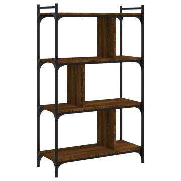 Bookcase 4-Tier Brown Oak - Stylish & Durable Storage Solution