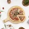 Livoo Pizza Cutting Set - 30 cm Wooden Board & Cutter