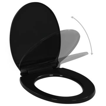 Soft-Close Toilet Seat with Quick-Release - Black | Hipo Market