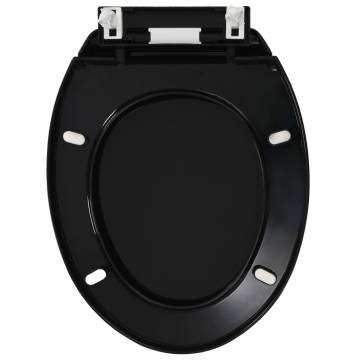 Soft-Close Toilet Seat with Quick-Release - Black | Hipo Market