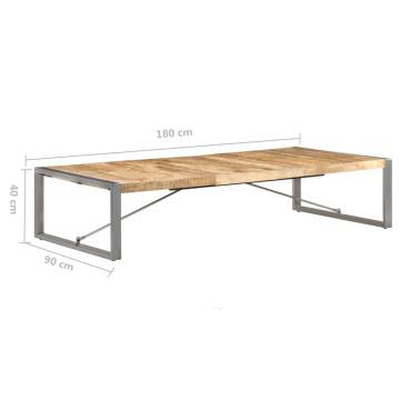 Industrial Coffee Table 180x90 cm - Unique Mango Wood Design