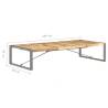 Industrial Coffee Table 180x90 cm - Unique Mango Wood Design