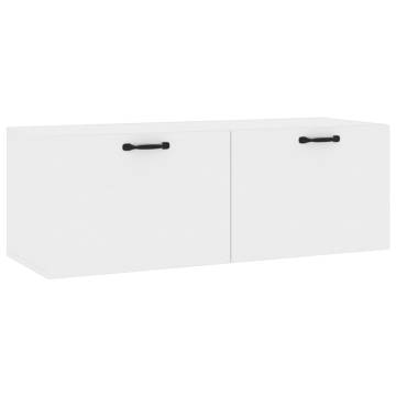 High Gloss White Wall Cabinet 100x36.5 cm - Stylish Storage