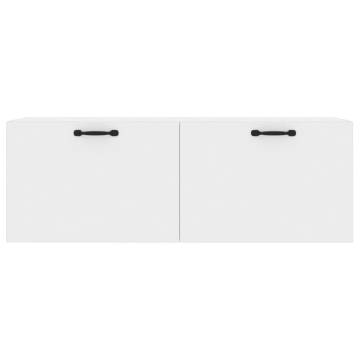 High Gloss White Wall Cabinet 100x36.5 cm - Stylish Storage