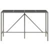 Stylish Grey Bar Table with Glass Top - 180x70 cm