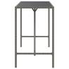 Stylish Grey Bar Table with Glass Top - 180x70 cm