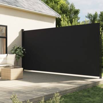 Retractable Side Awning Black 220x600 cm - Privacy & Protection