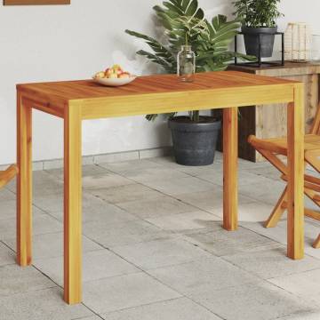 Garden Dining Table - Solid Acacia Wood - 110x55x75 cm