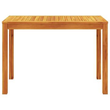 Garden Dining Table - Solid Acacia Wood - 110x55x75 cm