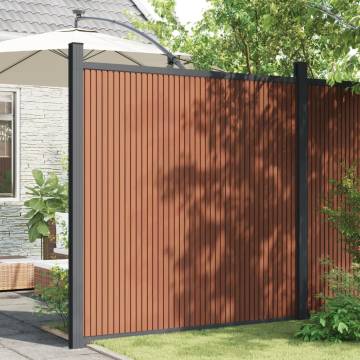 WPC Brown Fence Panel 180x186 cm - Durable & Stylish Privacy