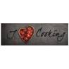 Soft Velvet Kitchen Rug - Washable Cooking Text 60x180 cm