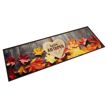 Washable Autumn Kitchen Rug 45x150 cm Plush Velvet | HipoMarket