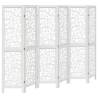 Elegant 6-Panel White Wood Room Divider | Hipomarket