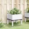 Elegant Garden Planter with Legs - White 40x40x42 cm