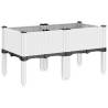 Garden Planter with Legs - Stylish White 80x40x42 cm | HipoMarket