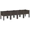 Stylish Brown Garden Planter with Legs - 160x40x42 cm