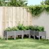 Garden Planter with Legs Light Grey 160x120x42 cm PP Colour light grey Size 160 x 120 x 42 cm Quantity in Package 1 