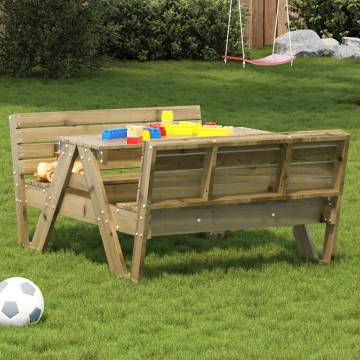 Kids Picnic Table - 88x122 cm Impregnated Wood - Safe & Fun