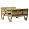 Kids Picnic Table - 88x122 cm Impregnated Wood - Safe & Fun