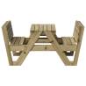 Kids Picnic Table - 88x122 cm Impregnated Wood - Safe & Fun