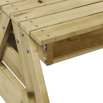 Kids Picnic Table - 88x122 cm Impregnated Wood - Safe & Fun