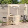 Outdoor Bar Table with Roof - Solid Pine Wood | HipoMarket