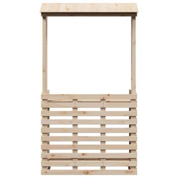 Outdoor Bar Table with Roof - Solid Pine Wood | HipoMarket