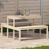 Picnic Table 110x134x75 cm Solid Wood Pine Colour natural pine Size 110 x 134 x 75cm Quantity in Package 1 