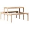 Outdoor Picnic Table - Solid Pine Wood, 110x134x75 cm