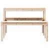 Outdoor Picnic Table - Solid Pine Wood, 110x134x75 cm