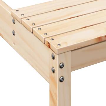 Outdoor Picnic Table - Solid Pine Wood, 110x134x75 cm