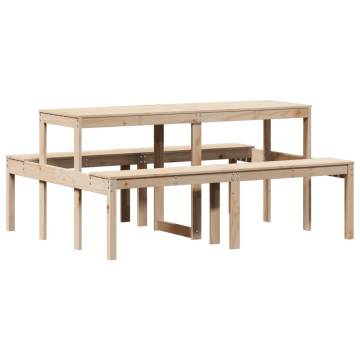 Solid Wood Pine Picnic Table 160x134x75 cm | Hipo Market