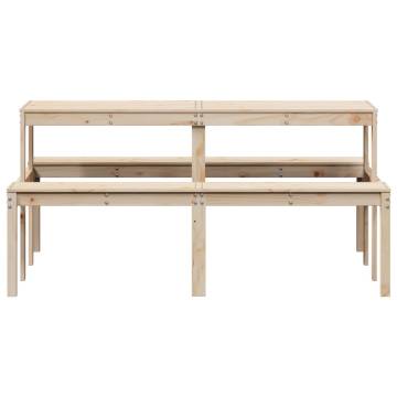 Solid Wood Pine Picnic Table 160x134x75 cm | Hipo Market