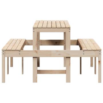 Solid Wood Pine Picnic Table 160x134x75 cm | Hipo Market