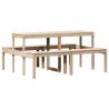 Solid Wood Pine Picnic Table 160x134x75 cm | Hipo Market