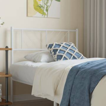 Stylish White Metal Headboard - 80 cm for Any Bedroom