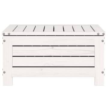 Garden Footstool White | Solid Pine | 62x63.5 cm | Hipomarket