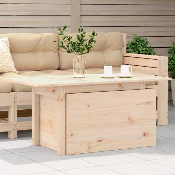 Solid Wood Pine Garden Table - 100x50x75 cm | HipoMarket