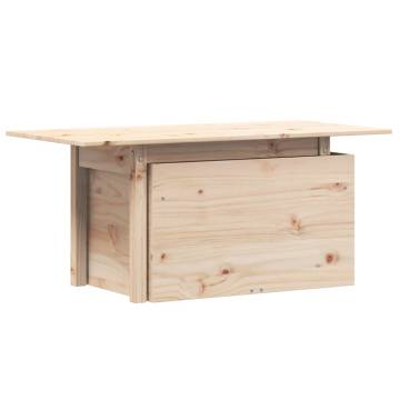 Solid Wood Pine Garden Table - 100x50x75 cm | HipoMarket